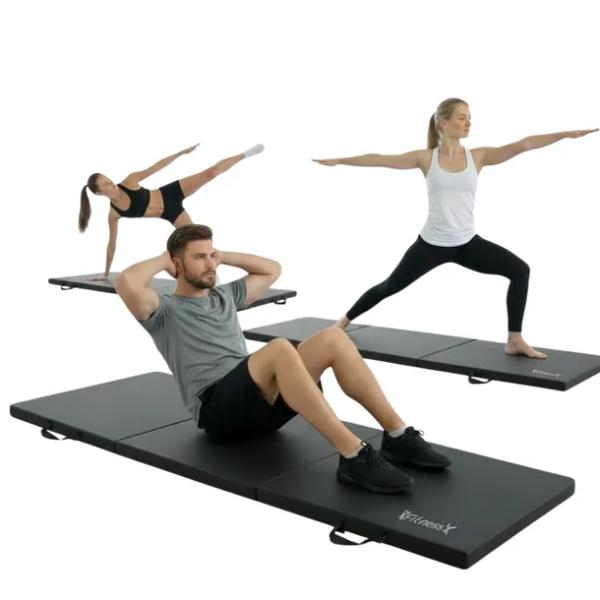 MATERAC GIMNASTYCZNY SKŁADANY 180/60/5 cm FITNESS STAR CZARNY