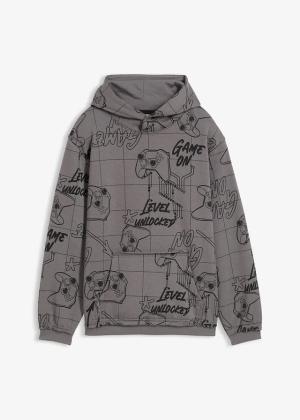 Bluza z kapturem z miękkiej mieszanki bawełny