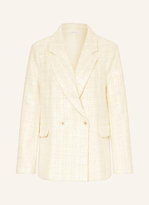Mrs & Hugs Tweedowy Blezer Z Cekinami beige
