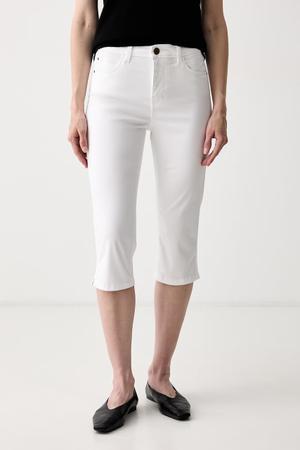 Guess spodnie capri damskie z lyocellem CAROLYN