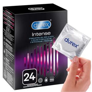 DUREX INTENSE prezerwatywy potęgujące orgazm z wypustkami i prążkami 24 szt