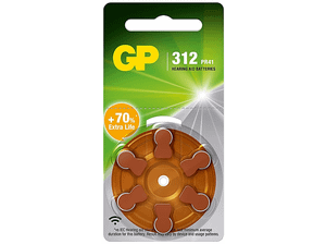 Bateria guzikowa do aparatów słuchowych GP ZA312/PR41 6szt.