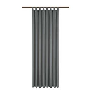 Zasłona ogrodowa na szelkach z rzepami Terra 150 x 220 cm antracytowa