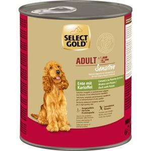 SELECT GOLD Sensitive karma mokra dla dorosłych zwierząt Kaczka z ziemniakami 24x800 g