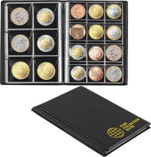 ALBUM NA MONETY KOLEKCJONERSKI ORGANIZER 108 KIESZENI CZARNY