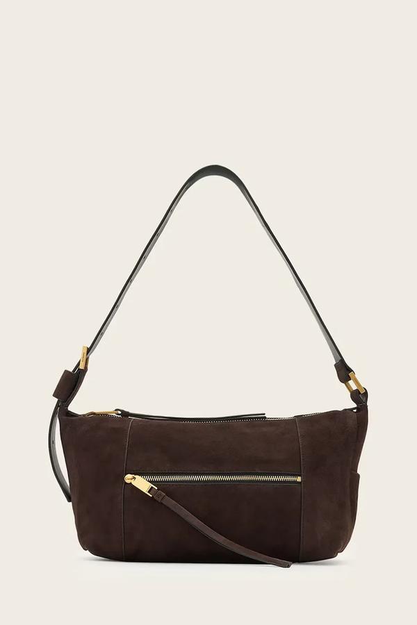 AllSaints torebka zamszowa