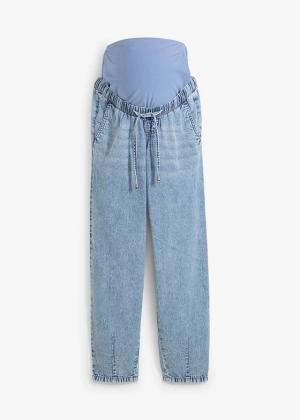 Jeansy ciążowe z lekkiego denimu, o długości do kostki, boyfriend fit