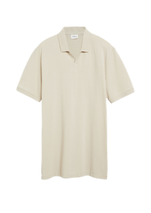 Koszulka polo w teksturowane paski