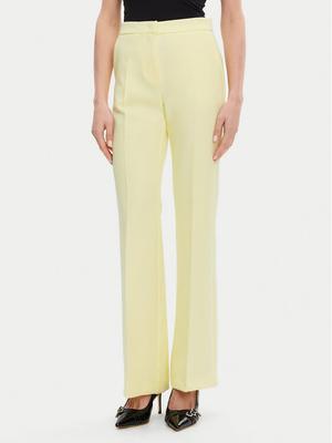 Maryley Spodnie materiałowe 25EB587/43LL Żółty Regular Fit