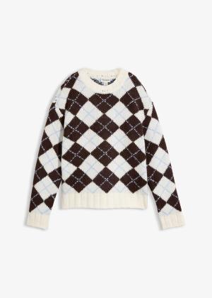 Sweter w norweski wzór w romby