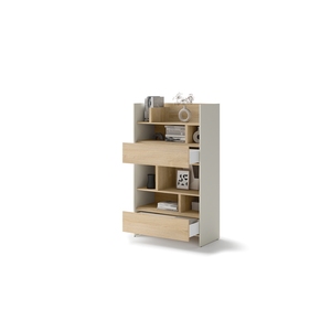 Regał Bed Concept BC-27 92x158x46 cm | Kaszmir/Dąb nagano | funkcjonalny | do półkotapczanu