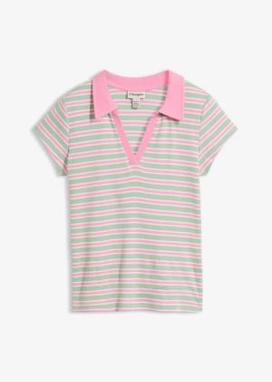 Koszulka polo w prążek z czystej bawełny organicznej