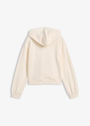 Krótka bluza z kapturem, z czystej bawełny organicznej