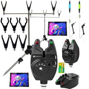 ZESTAW KARPIOWY ROD POD STANOWISKO 2x SYGNALIZATOR 2x SWINGER + ŚWIETLIKI