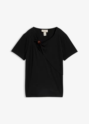 T-shirt z lejącej mieszanki wiskozy