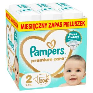 Pieluszki Pampers , Rozmiar 2, 204 Pieluchy, 4-8kg