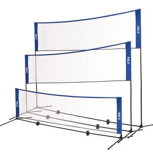 NILS 3W1 Siatka Multifunkcyjna Badminton+Tenis+Siatkówka Pokrowiec Pełny