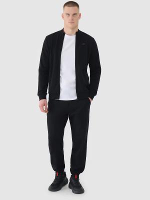 4F spodnie dresowe męskie joggery z kieszeniami 4FWSS25TTROM0990 czarne (S)