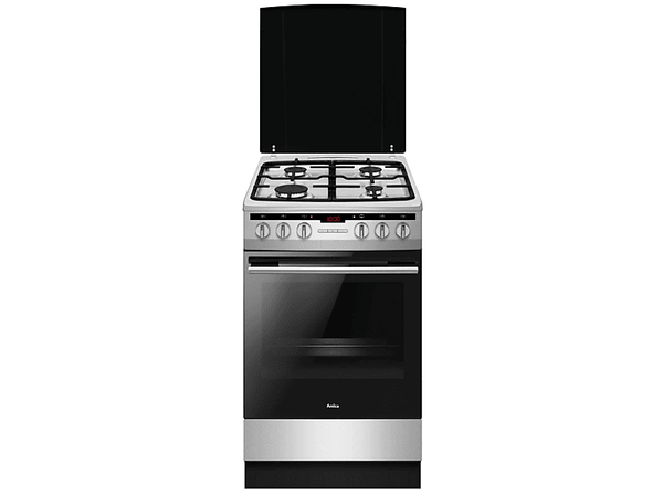Kuchnia gazowo-elektryczna AMICA 57GE3.33HZPTADPA(XX) Pizza Srebrny