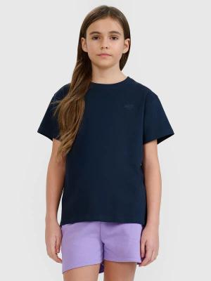 4F t-shirt dziecięcy koszulka dla dziewczynki 4FJWMM00TTSHF2332 granatowa (140)