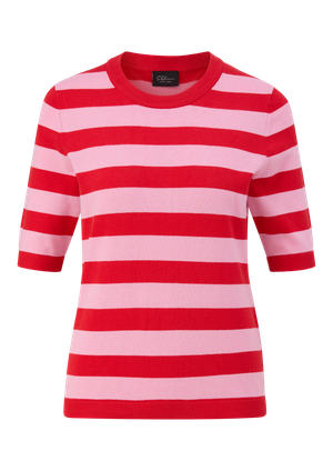 Sweter z cienkiej dzianiny w paski