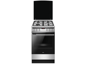 Kuchnia gazowo-elektryczna AMICA 57GE3.33HZPTADPA(XX) Pizza Srebrny