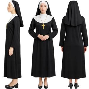 STRÓJ ZAKONNICY HABIT TOGA KORNET ZAKONNICY ZAKONNICA KOSTIUM NA HALLOWEEN