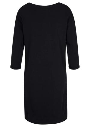 Sukienka dresowa, rękawy 3/4, z miękko szorstkowaną stroną wewnętrzną