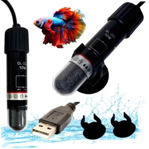 Grzałka do akwarium MINI szklana z USB 10W - stała temperatura wody 5-10L