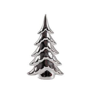 Figurka ceramiczna Choinka srebrny 21 cm