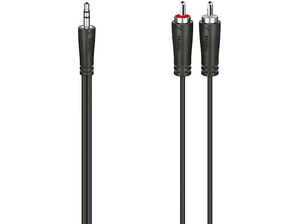 Kabel HAMA 3.5 mm Jack Wtyk - 2 RCA Stereo 5 m Czarny