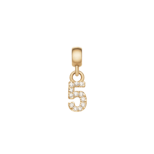 Daniel Wellington DW Charm Number 5 Gold
