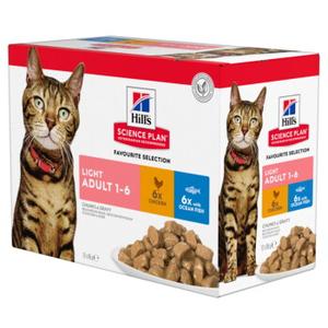 Hill's SCIENCE PLAN Light Adult Wielopak Kurczak 12 x 85 g 12x85 g