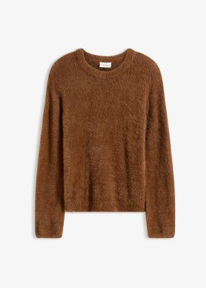 Sweter z pluszu z miękką wiskozą