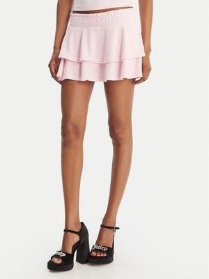 Juicy Couture Spódnica mini Smocked Terry JCGGS126006 Różowy Regular Fit