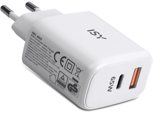 Ładowarka ISY IWC-4065-1 65W GaN USB-C USB-A Biały