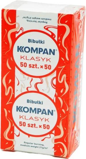 Bibułki Bletki do papierosów KOMPAN KLASYK 50x50szt papierosowe