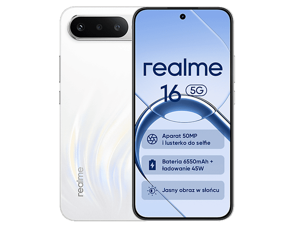 Smartfon REALME 16 5G 8 GB/ 256 GB Biały