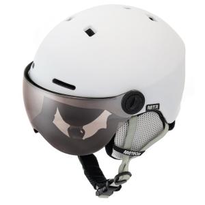 METEOR kask narciarski z przyłbicą regulowany Falven biały (53-55)