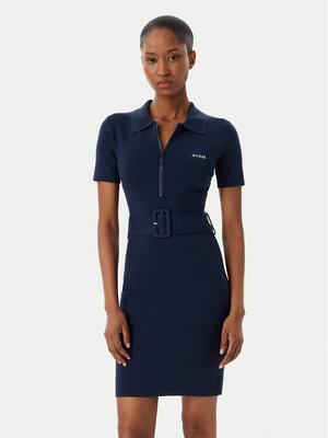 Guess Sukienka dzianinowa V6RK08 Z4642 Granatowy Slim Fit