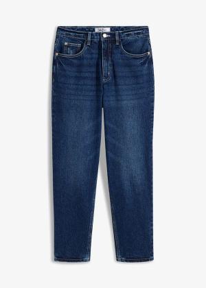 Dżinsy mom, high waist, low stretch, cropped