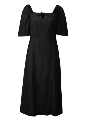 Sukienka z mieszanki wiskozy z detalami w stylu smock