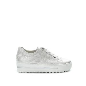 Damskie sneakersy srebrne Gabor 46.496.22