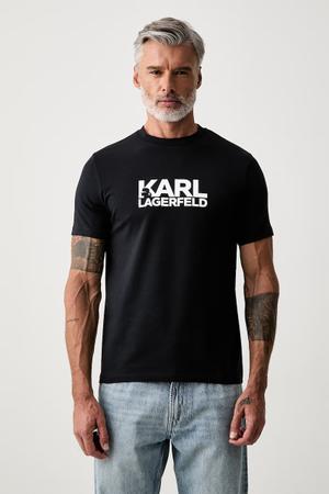 Karl Lagerfeld T-shirt męski bawełniany z elastanem