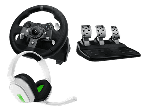Kierownica LOGITECH G920 Czarny + słuchawki A10 Biały
