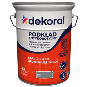 Podkład antykorozyjny szary RAL7045 5 l Dekoral