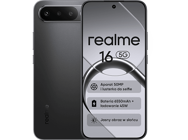 Smartfon REALME 16 5G 8 GB/ 256 GB Czarny