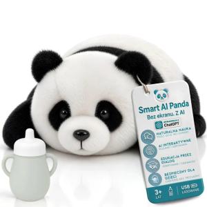 Smart Panda AI ZENET | Interaktywna pluszowa zabawka z AI | Mówi, odpowiada na pytania i uczy | Wi-Fi, aplikacja, 48 cm