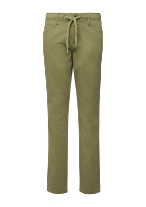 Spodnie slim fit z bawełny satynowej