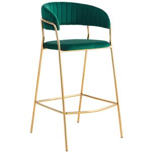 Hoker Glamour MARGO BC-01 zielony welur, złote nogi / OUTLET